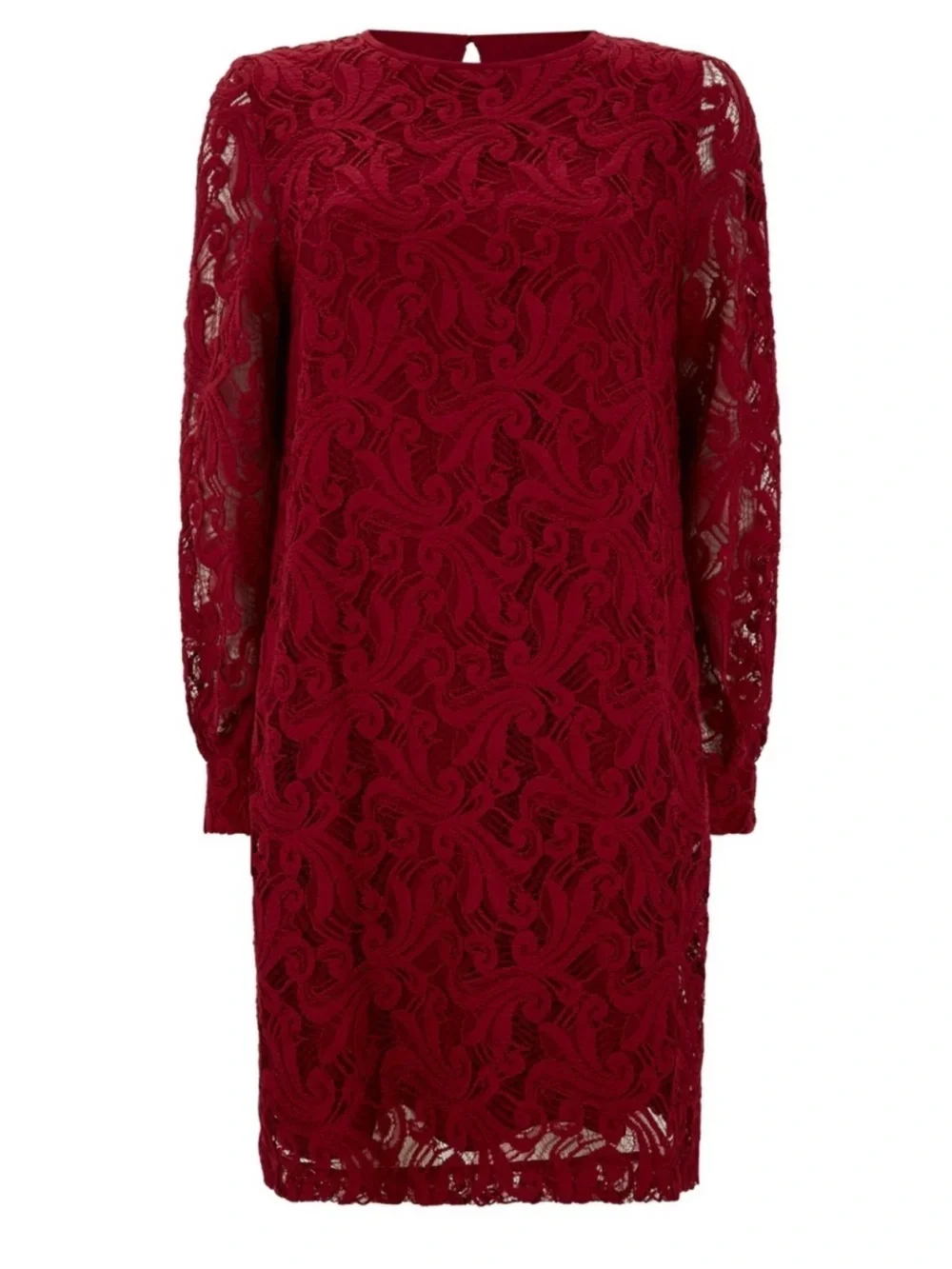 NWT Max Mara studio Esordio Lace Dress Floral Lace Overlay Red Rust Size 2